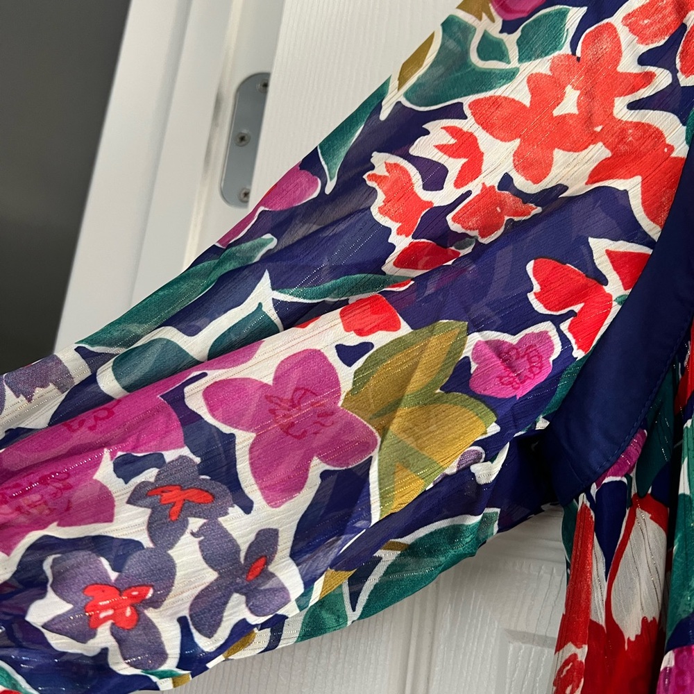Umgee Blue and Pink Floral Dress - Picture 2 of 3